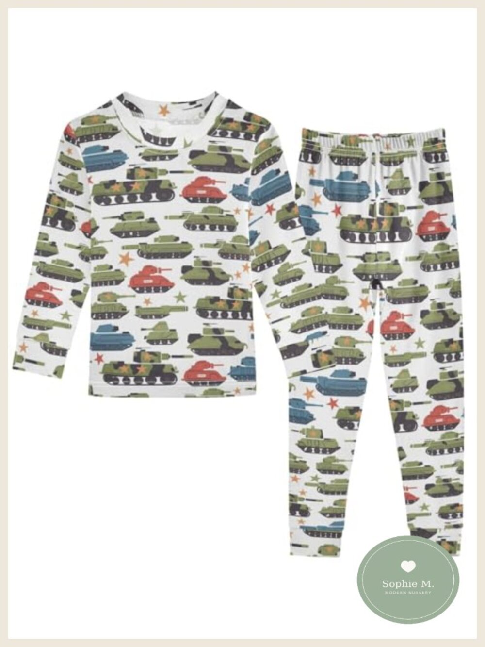 Cotton 2-Piece Pajama Set Long Sleeve Top & Pants Kids Sleepwear
